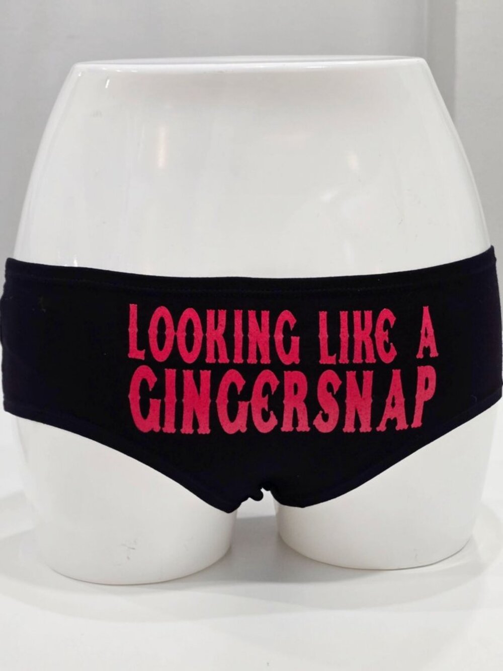 Cartel Ink ✦ Looking Like A Gingersnap Panties ✦ Black Cotton Spandex Red Cheeky